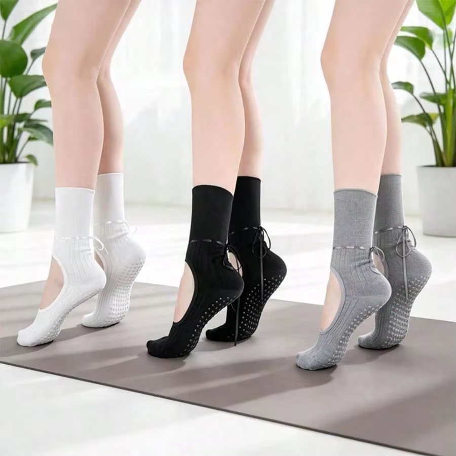 Pilates Yoga Hose - New Cotton Yoga Socks with Rubberized