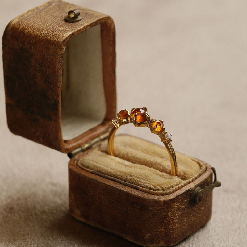 Pilates Ring Magic - Magic Sun Amber Ring, Dainty Orange