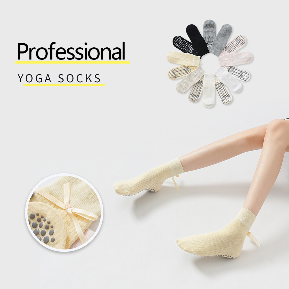 Pilates & Yoga Unleashed International Academy - Cute Bowknot Yoga Socks Girls Sweet