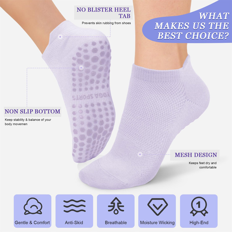 3 Pairs Yoga Socks for Women B - Pilates Yoga Hose recension och pris