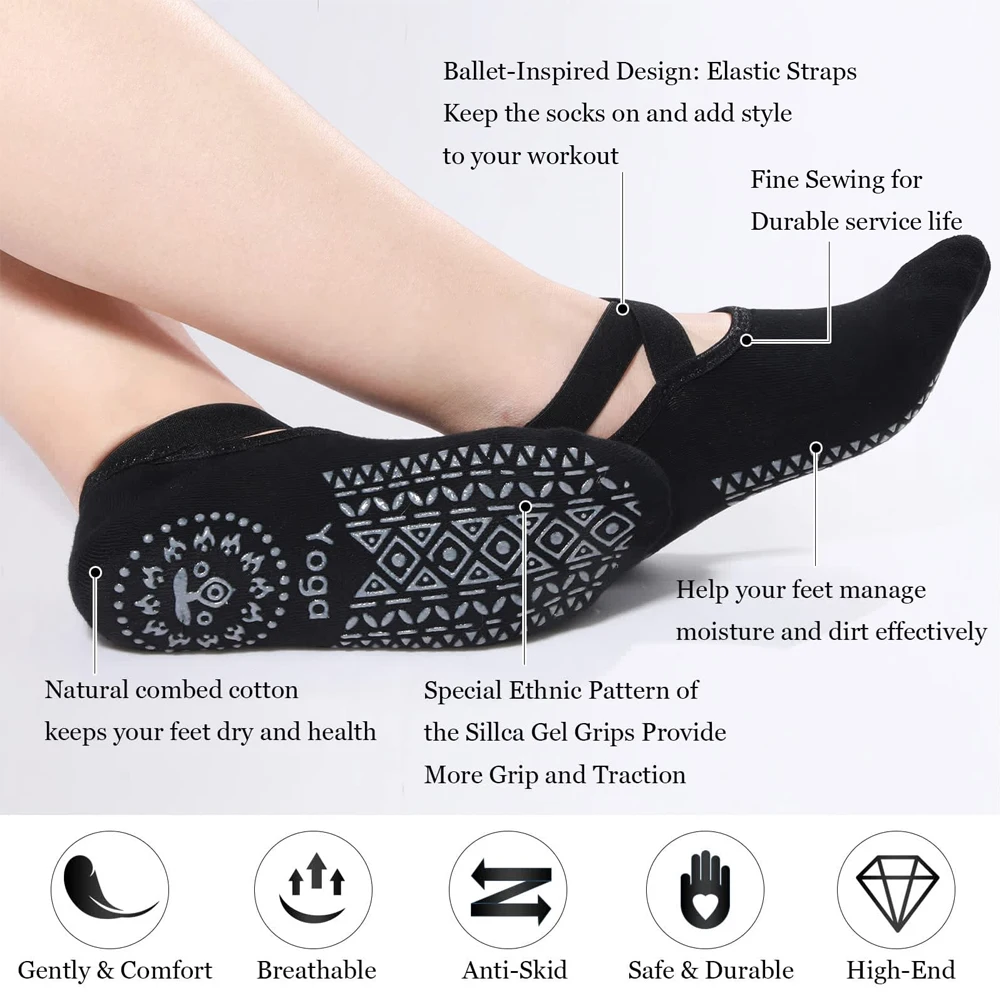 1Pair Yoga Socks for Women Non - Pilate Yoga Workout recension och pris