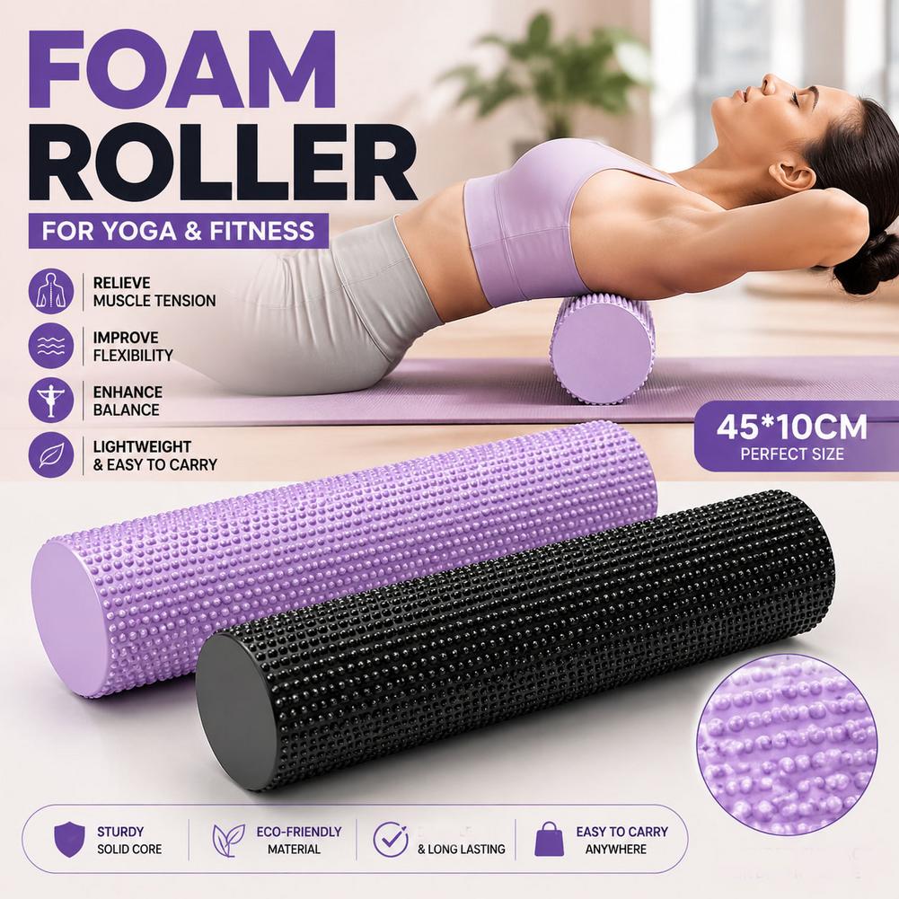Yoga Foam Roller EVA High Dens - Pilates Yoga Exercises recension och pris